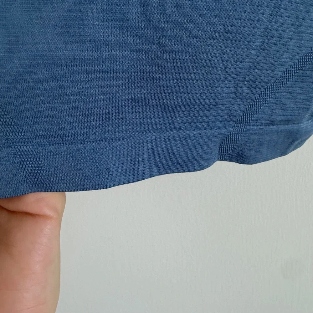 Lululemon Swiftly Tech Cropped Short-Sleeve Shirt 2.0 in Blue Twill